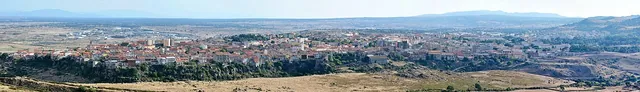 Panorama di Macomer nel territorio del Marghine