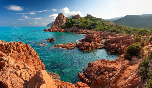 The coastline of Marina di Gairo, Sardinia