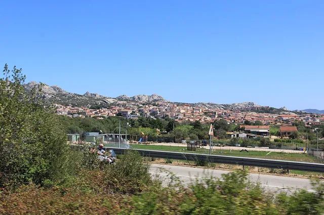 Panorama del centro di Arzachena in Gallura
