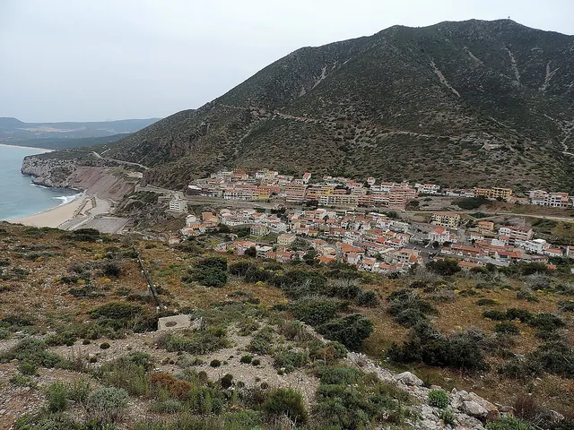 Veduta del borgo minerario di Buggerru