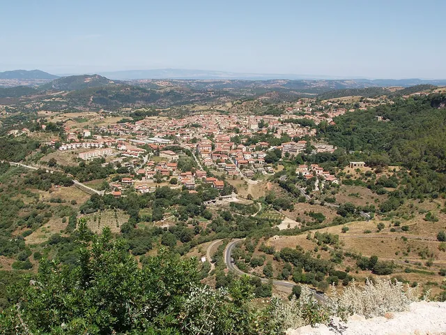 Panorama del borgo di Laconi