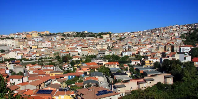 Panorama di Sennori e delle colline della Romangia
