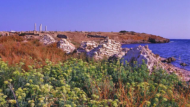 Area archeologica di Nora sul mare vicino a Pula