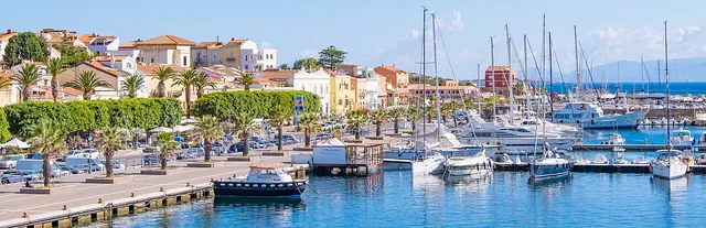 Panorama di Carloforte nell’isola di San Pietro